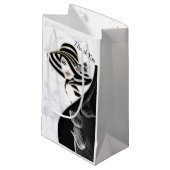 Moderne witte - marmer Black Abstracte cadeautas (Voorkant Gekanteld)