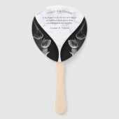 Moderne witte - marmer Black Abstracte handventila Handwaaier (Achterkant)