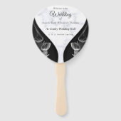 Moderne witte - marmer Black Abstracte handventila Handwaaier (Voorkant)