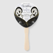 Moderne witte - marmer Black Abstracte handventila Handwaaier (Voorkant)