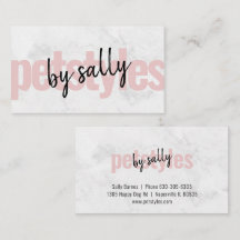 Moderne witte marmer Blush roze petstijlen.