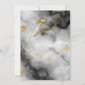 Moderne witte marmer en goudband Dank je wel Bedankkaart (Achterkant)