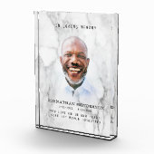 Moderne witte marmer in liefdevol geheugen foto-on fotoblokken (Rechts)