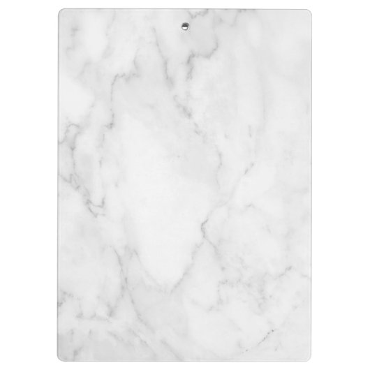 Moderne witte marmer met Groene bloklijn Aangepast Klembord (Achterkant)