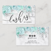 Moderne  witte marmer met munt visitekaartje (Voorkant / Achterkant)