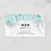 Moderne  witte marmer met munt visitekaartje (Achterkant)