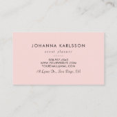 Moderne witte marmer met roze blokVisitekaartje Visitekaartje (Achterkant)