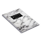 moderne witte marmer notitieboek (Rechterzijde)