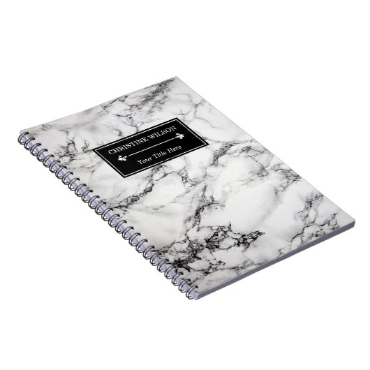 moderne witte marmer notitieboek (Rechterzijde)