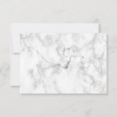 Moderne witte marmer Silver Glitter Hartelijk dank Bedankkaart (Achterkant)