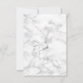 Moderne witte marmer Silver Glitter Hartelijk dank Bedankkaart (Achterkant)