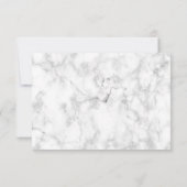 Moderne witte marmer Silver Glitter Hartelijk dank Bedankkaart (Achterkant)