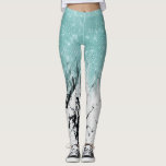 Moderne witte marmer van Sparkly Aqua Glitter Leggings<br><div class="desc">Dit moderne en glamoureuze ontwerp is een combinatie van twee populaire ontwerptrends: glitter en marmer. Het is voorzien van aqua blue faux bedrukte glitter sequin striped gradiënt ombre boven een witte en zwarte hedendaagse marmersteenachtergrond. Het is elegant, chic en stijlvol! ***BELANGRIJKE NOTA VAN HET ONTWERP: Voor om het even welk...</div>