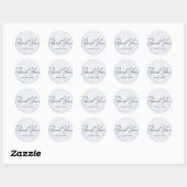 Moderne witte marmeren bedankje ronde sticker (Vel)