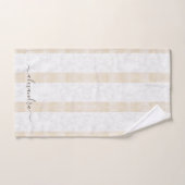 Moderne Witte Marmeren Custom Elegant Cream Bad Handdoek (Handdoek)