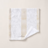 Moderne witte marmeren douche set bad handdoek (Wasdoekje)