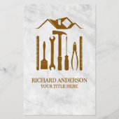 Moderne Witte Marmeren Handyman Auto Reparatie Ser Flyer (Voorkant)