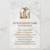 Moderne Witte Marmeren Handyman Auto Reparatie Ser Flyer (Achterkant)