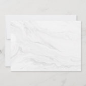 Moderne witte marmeren script foto save the date (Achterkant)
