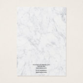 Moderne witte marmeren sieraden oorbel display visitekaartje (Achterkant)