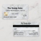 Moderne Witte Marmeren Steen Credit Gift Kaart Visitekaartje (Voorkant / Achterkant)