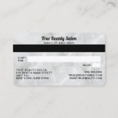 Moderne Witte Marmeren Steen Credit Gift Kaart Visitekaartje (Achterkant)