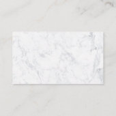 Moderne witte marmermedia visitekaartje (Achterkant)