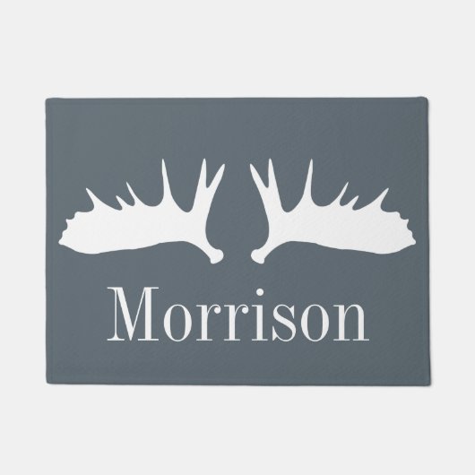 Moderne witte mazen Antlers Deurmat (Voorkant)