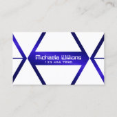 Moderne, witte, meetbare blauwe schimmelaar visitekaartje (Voorkant)