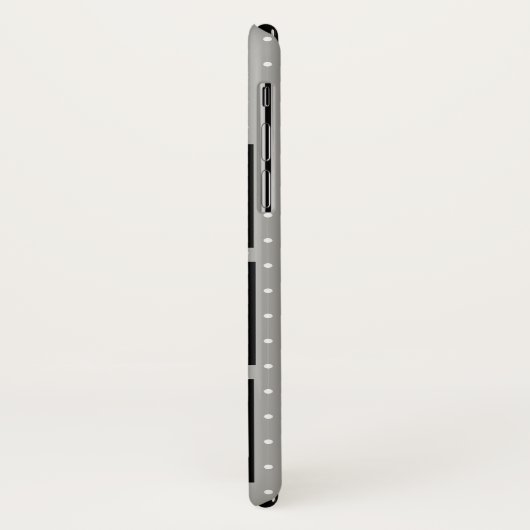 Moderne Witte Micro Stippen Grijs 6 Foto & Monogra Case-Mate iPhone Case (Achterkant/links)