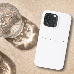 Moderne Witte Minimalist & Esthetische Vette Naam Case-Mate iPhone Case