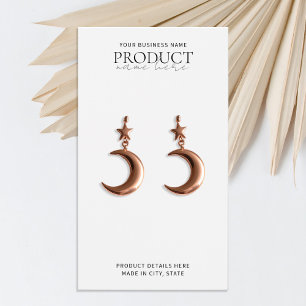 Moderne witte minimalistische aangepaste display K Visitekaartje