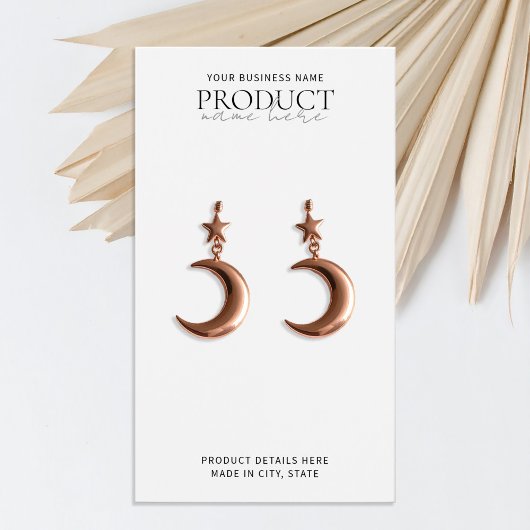 Moderne witte minimalistische aangepaste display K Visitekaartje