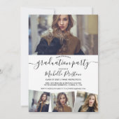 Moderne witte minimalistische afstuderen van manus kaart (Achterkant)