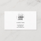 Moderne witte minimalistische Logo-bestelling dank Visitekaartje (Achterkant)