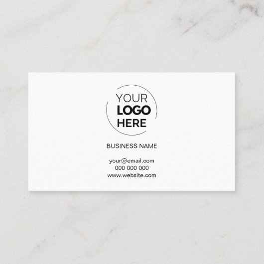 Moderne witte minimalistische Logo-bestelling dank Visitekaartje (Achterkant)