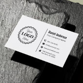 Moderne witte minimalistische Logo Professional Visitekaartje