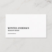 Moderne Witte Minimalistische Luxe Aangepaste Naam Visitekaartje (Voorkant)