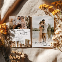 Moderne witte minimalistische script 5 foto's brui