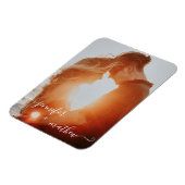 Moderne witte, minimalistische scriptfoto magneet (Linkerzijde)