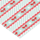 Moderne witte mint Green Red-kerstpatroon Tafelkleed (Gekanteld)