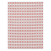 Moderne witte mint Green Red-kerstpatroon Tafelkleed (Voorkant)