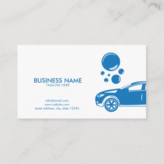 Moderne, witte, mobiele wasmachine met details visitekaartje (Achterkant)