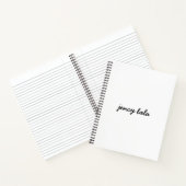 Moderne witte monogram minimalistische ontwerp notitieboek (Binnen)