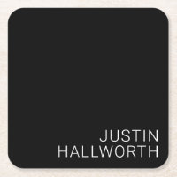 Moderne witte naam op zwart