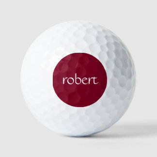 Moderne witte naam | Trendy Bourgogne Golfballen