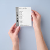 Moderne witte nepsilvere streep vette schoonheid flyer (Hand)