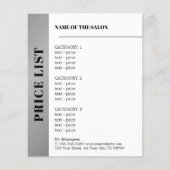 Moderne witte nepsilvere streep vette schoonheid flyer (Voorkant)