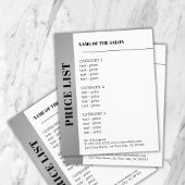 Moderne witte nepsilveren streep vette schoonheid flyer