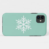 Moderne Witte Noordse Sneeuwvlok Op Lichtgroen Case-Mate iPhone Case (Achterkant (horizontaal))